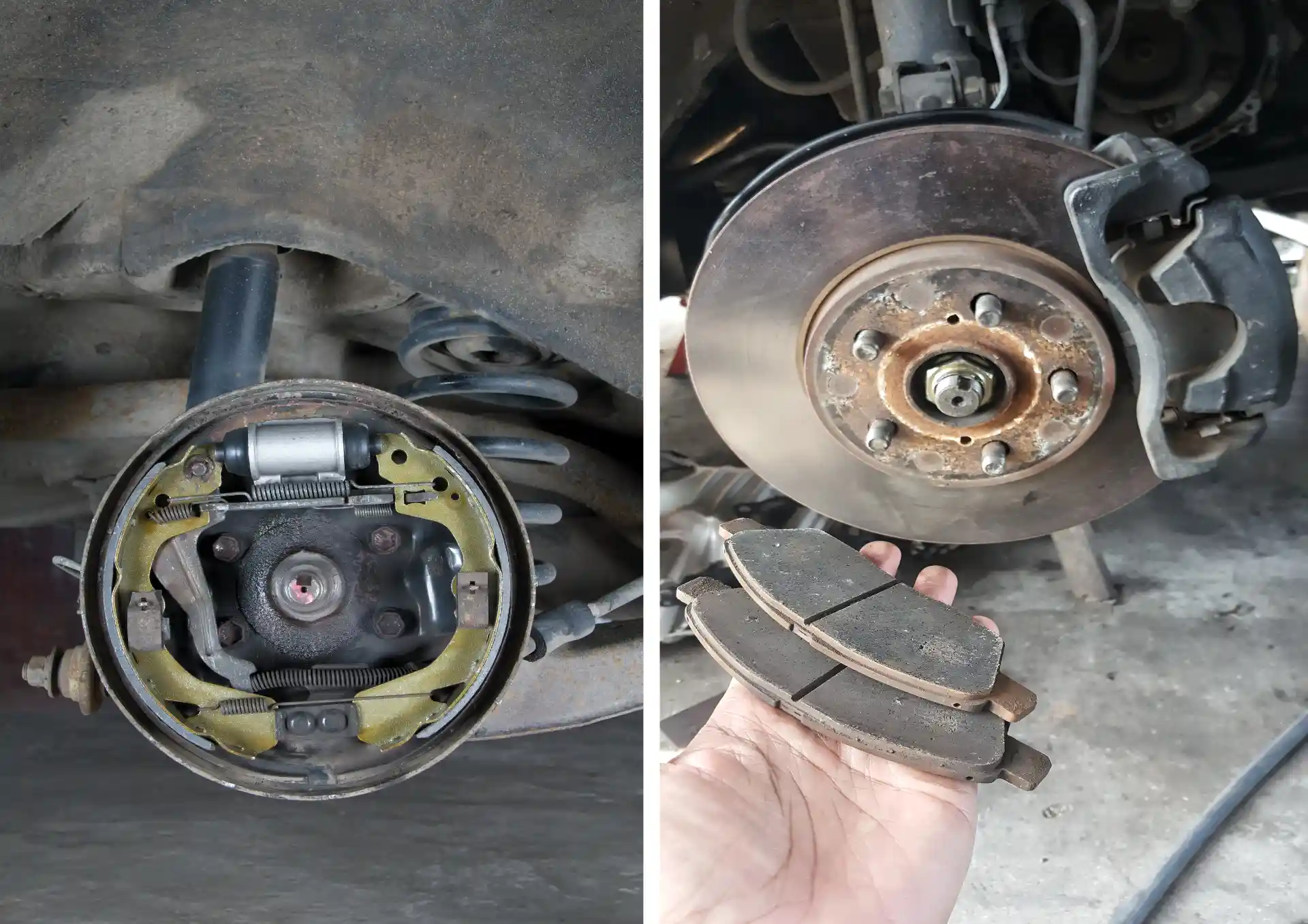 Freni a disco Freni a tamburo.