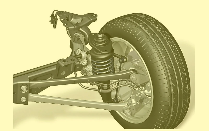 Sospensione a bracci oscillanti. Componenti auto.