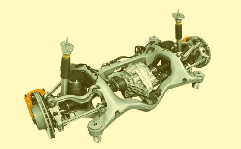 Sospensione-auto-Multilink. Componenti auto.