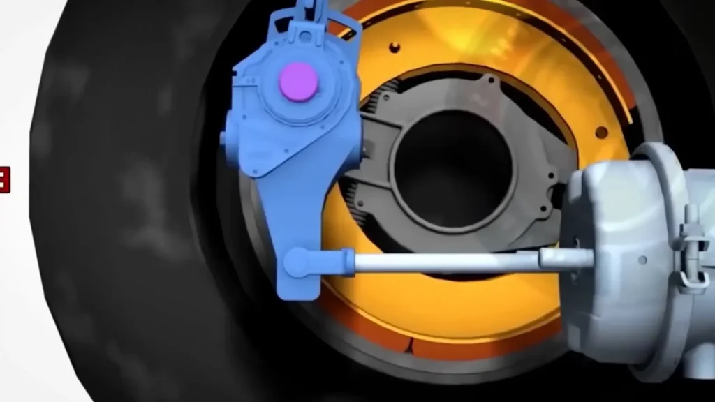 Freni ad aria. Attuatore freni pneumatico. Componenti auto.