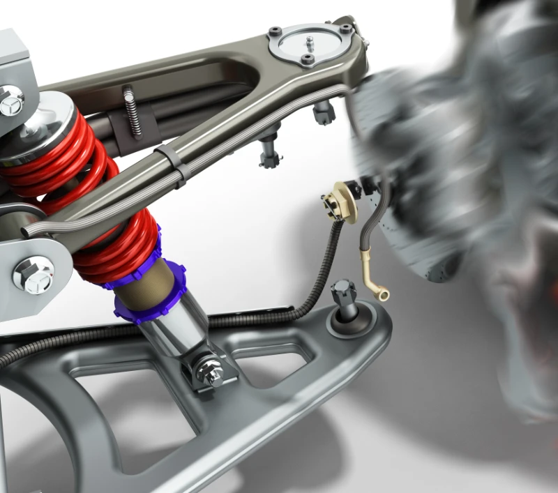 Tipo di sospensione: ponte rigido, ponte torcente, ruote interconnesse e sospensione indipendente 6 Sospensioni-a-doppio-braccio-oscillante. Componenti auto.