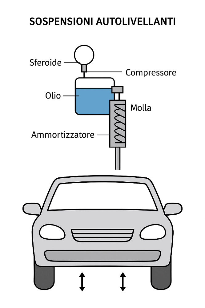 Sospensioni Autolivellanti e sospensioni Pneumatiche: Guasti, Nivomat e Consigli 2 sospensioni-autolivellanti-tipo-citroen. Componenti auto.