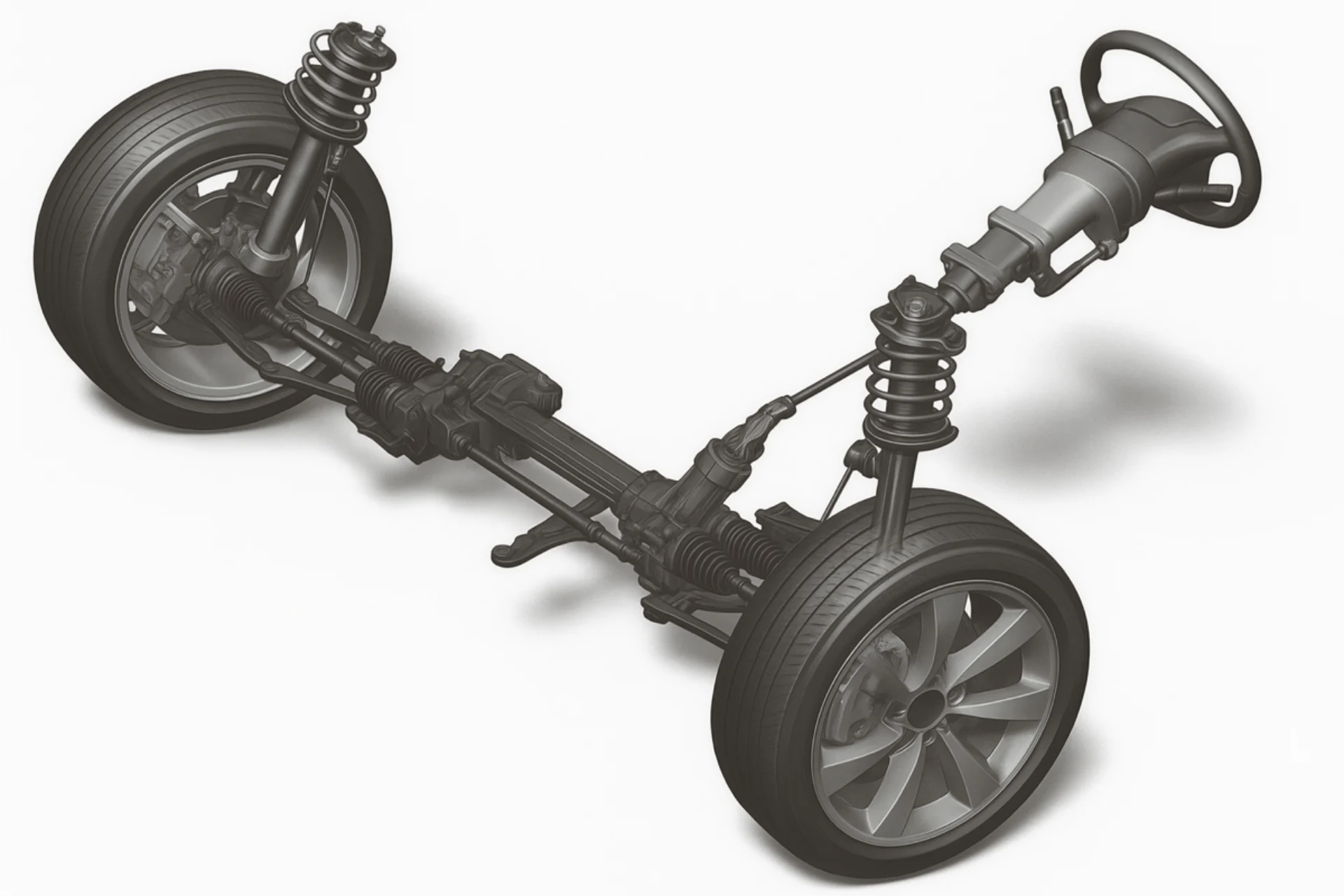 Scatola dello sterzo. Componenti auto.