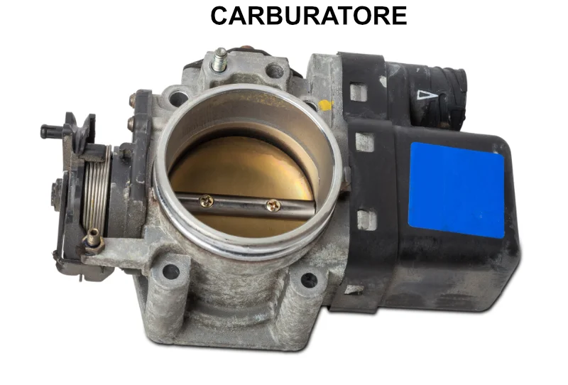Motore-a-benzina-carburatore.
Componenti auto.