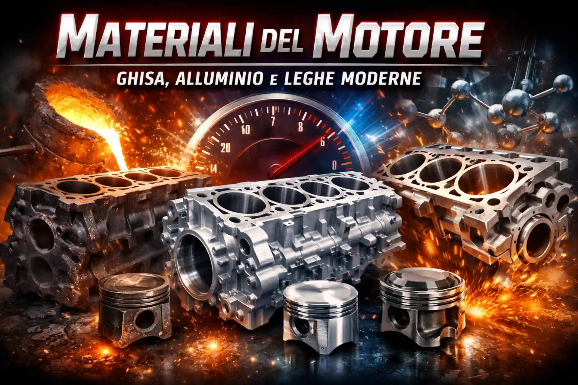 Materiali-del-motore. Componenti auto.