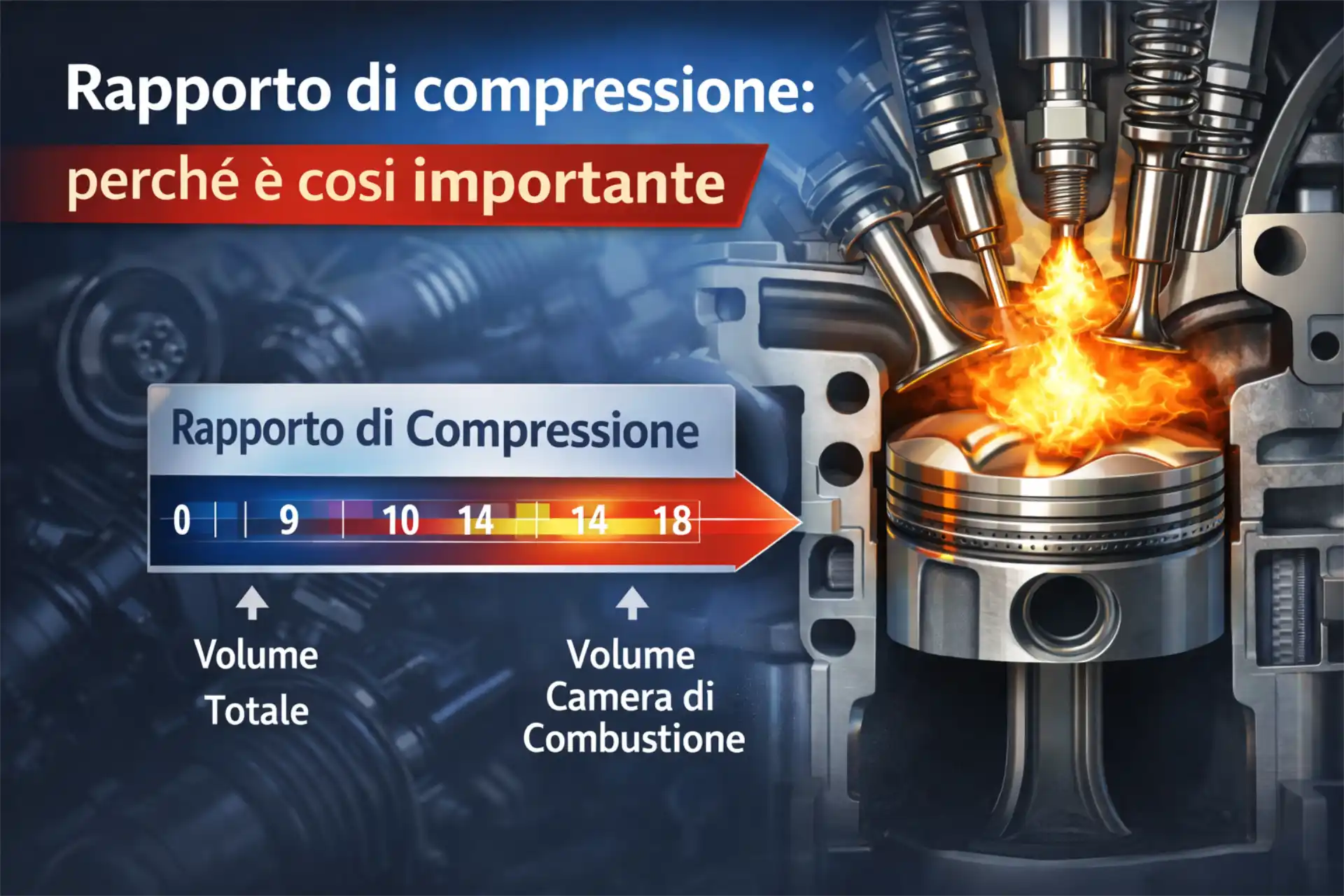 Rapporto-di-compressione. Componenti auto.