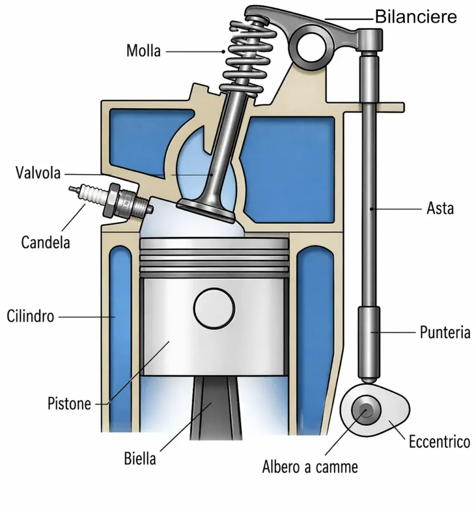 Punterie-asta.
Componenti auto.